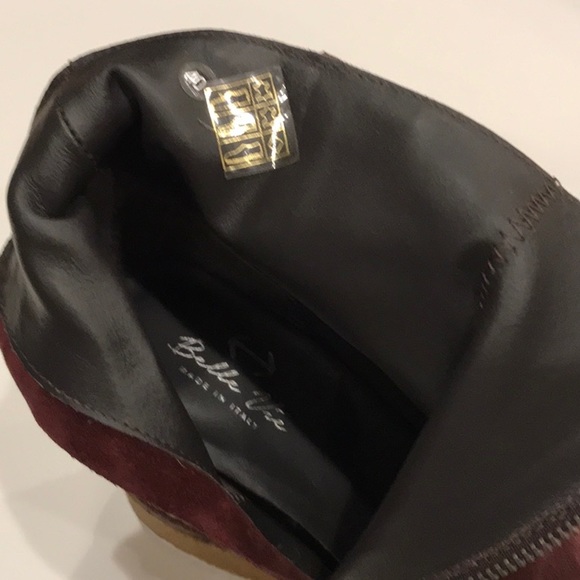 Nelle Vie Italian vine color suede wedge boots - Picture 6 of 8